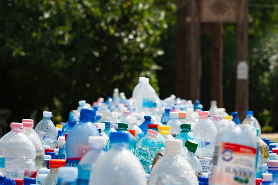 An assortment of plastic bottles