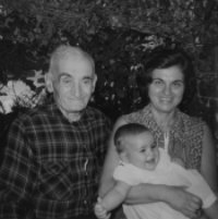 The eighty-five-year-old Stepan, his daughter Anahid and granddaughter Dawn (the author) in 1971