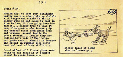 Steamboat Willie Storyboard