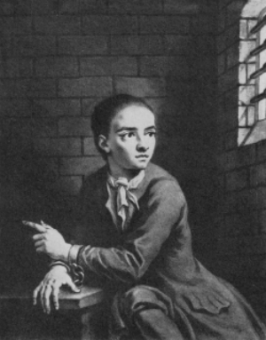 Jack Sheppard, in Newgate Prison awaiting execution
