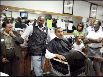 Obama at the Barbershop