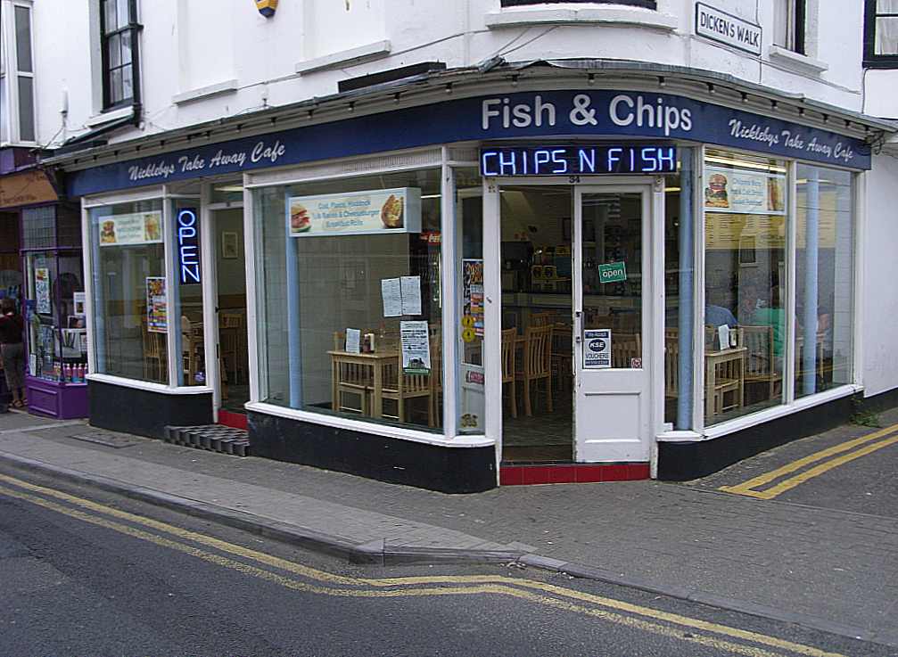 Exterior of a fish and chip shop