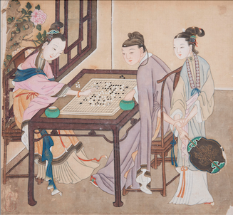 A painting by Qiu Ying (1494? – 1552) of three women playing go