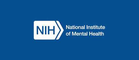 Blue and white NIMH logo