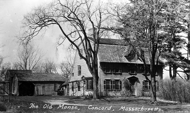 Black-and-white photo of The Old Manse